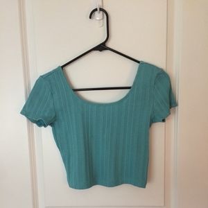 NWT! Forever 21 Aqua Crop Top